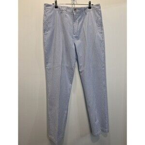 Vineyard Vines Club Pants Mens 36x32 Seersucker Chino Striped Preppy Blue